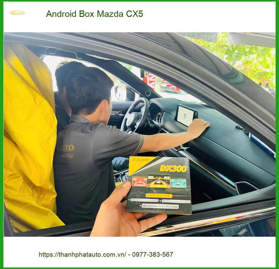 Anh Tùng lắp Android Box Mazda CX5 tại Cần Giờ để tiện giải trí trên xe khi về quê ảnh thực tế 2