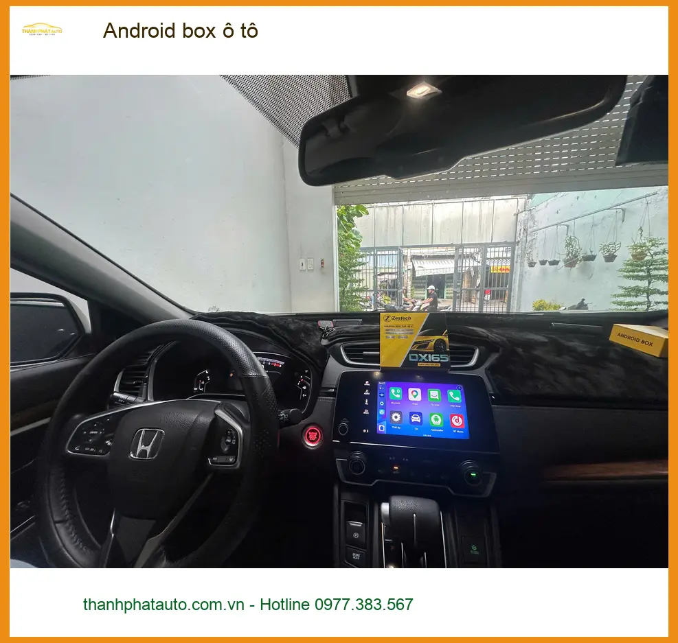 Anh Dũng lắp Android Box ô tô cho Honda CRV tại Quận 9 để giải trí trên đường dài ảnh thực tế 4
