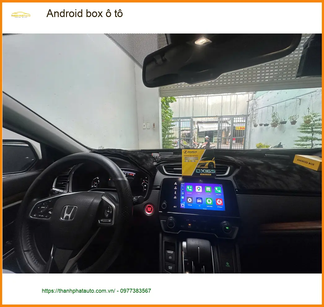 Chị Thảo lắp Android box ô tô cho Honda CRV tại Quận 1 để giải trí tiện lợi ảnh thực tế 2