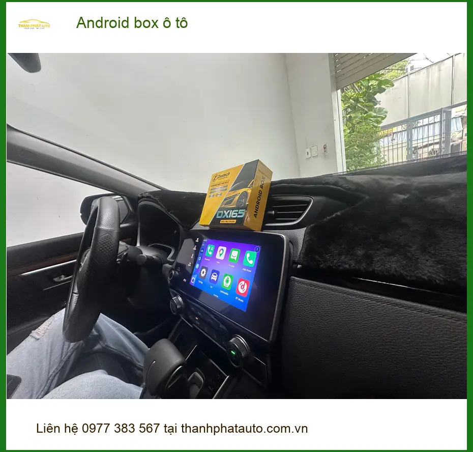 Chị Thảo lắp Android box ô tô cho Honda CRV tại Quận 1 để giải trí tiện lợi ảnh thực tế 3