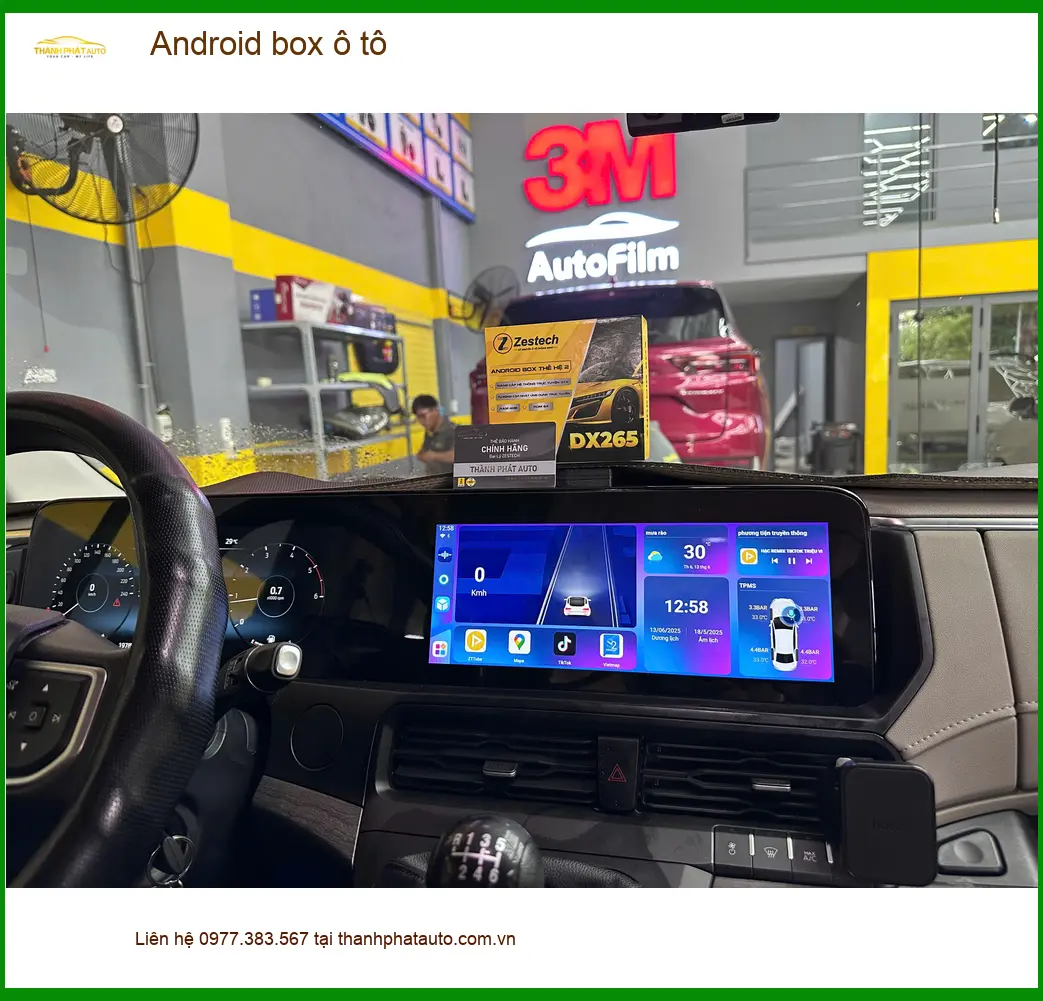 Chị Thảo nâng cấp Android box ô tô Honda CRV tại Quận Bình Thạnh