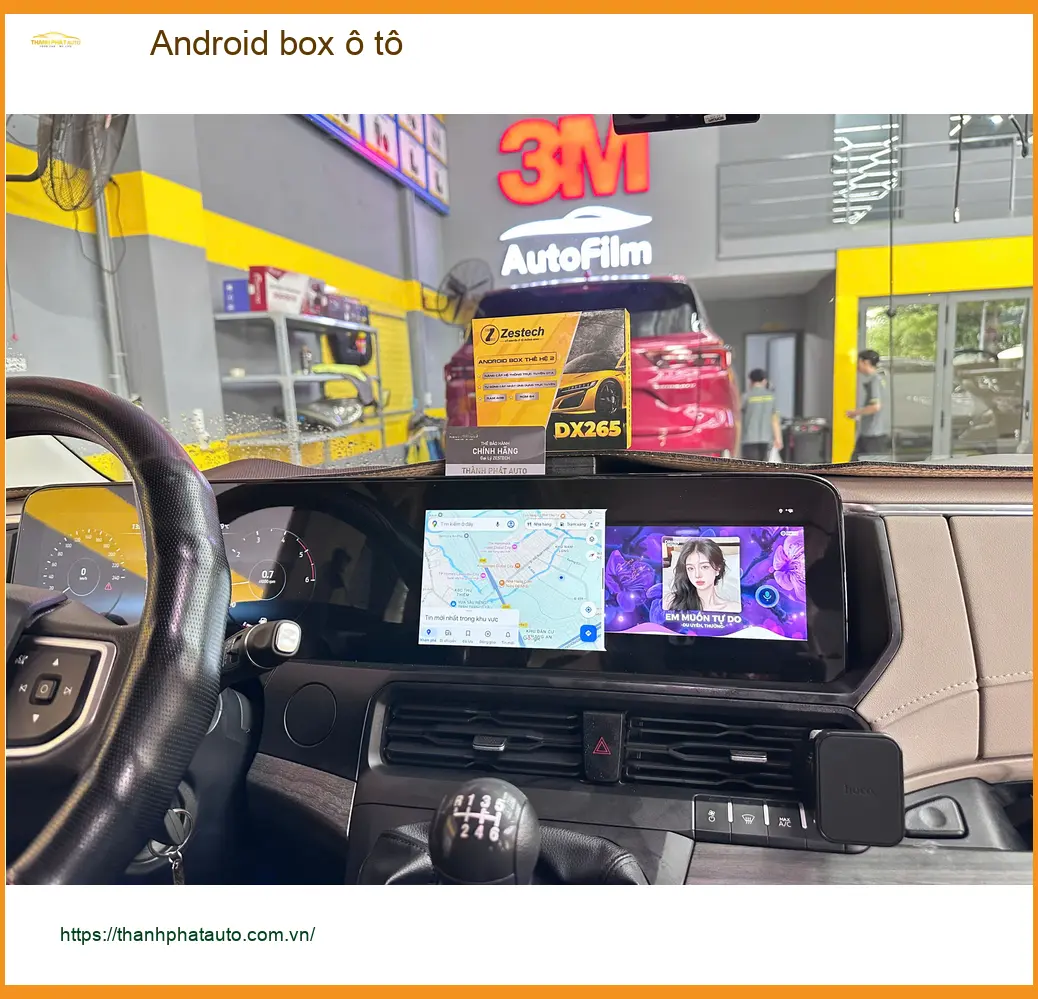 Chị Thuỳ Dung lắp Android Box ô tô cho Toyota Camry tại Quận Tân Bình. ảnh thực tế 3