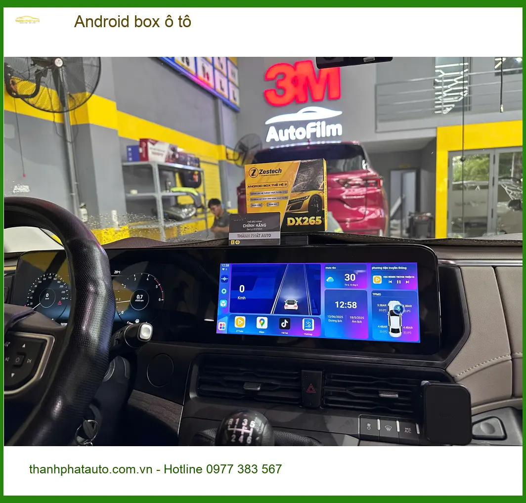 Chị Thuỳ Dung lắp Android Box ô tô cho Toyota Camry tại Quận Tân Bình. ảnh thực tế 4