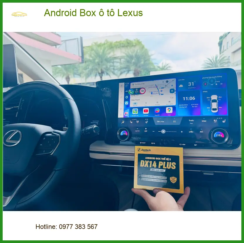 Anh Tùng lắp Android Box ô tô cho Lexus ES300 tại Quận Hóc Môn để xem YouTube khi chờ con ảnh thực tế 4