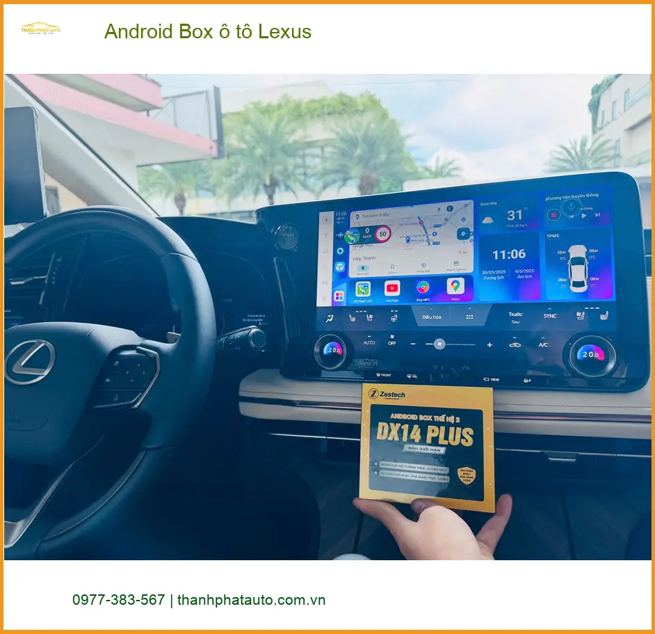 Anh Khải lắp Android Box ô tô Lexus RX350 tại Cần Giờ để giải trí trên xe ảnh thực tế 4