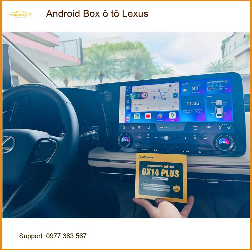 Anh Khang lắp Android Box ô tô Lexus tại Quận 12 để nâng tầm giải trí và công nghệ ảnh thực tế 3