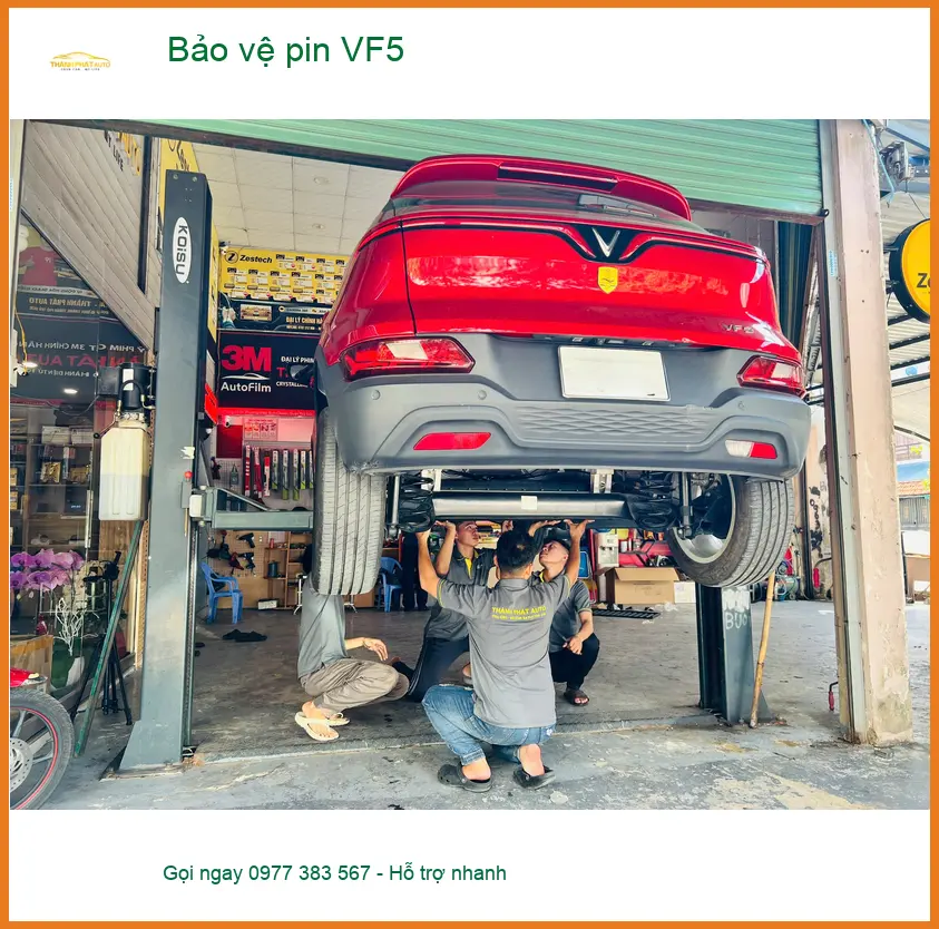 Anh Khải bảo vệ pin VinFast VF5 tại Quận 2 để tăng tuổi thọ và hiệu suất