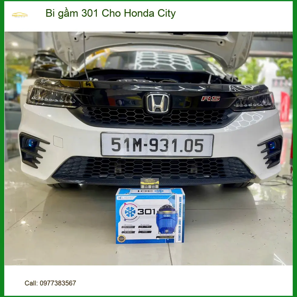 Anh Quang độ bi gầm 301 cho Honda City tại Thủ Đức vì đèn zin yếu ảnh thực tế 2