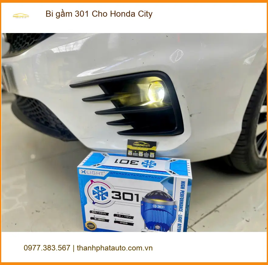 Anh Nhật độ Bi gầm 301 cho Honda City tại Quận 6 cải thiện tầm nhìn đêm ảnh thực tế 2
