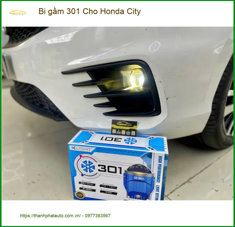 Anh Tùng nâng cấp bi gầm 301 cho Honda City tại Quận 3 vì đèn zin yếu khi đi đêm ảnh thực tế 2