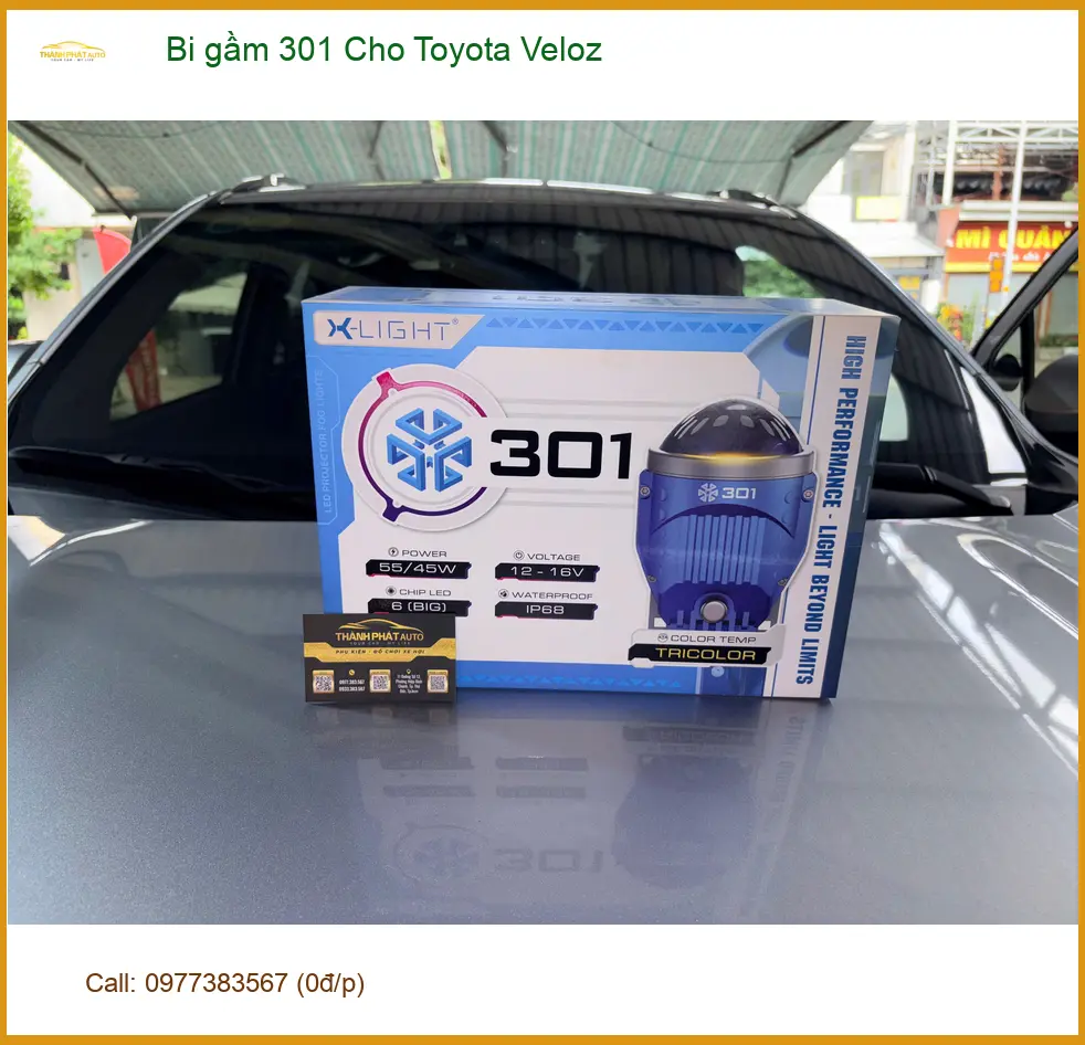 Anh Tùng độ bi gầm 301 cho Toyota Veloz ở Thủ Đức để cải thiện tầm nhìn khi lái xe đêm