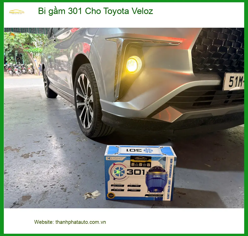 Anh Tùng độ bi gầm 301 cho Toyota Veloz ở Thủ Đức để cải thiện tầm nhìn khi lái xe đêm ảnh thực tế 2