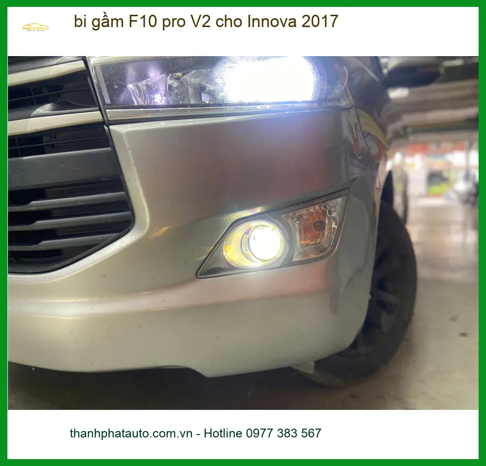 Chú Quang lắp bi gầm F10 Pro V2 cho Innova 2017 tại Quận Tân Phú để cải thiện tầm nhìn ban đêm