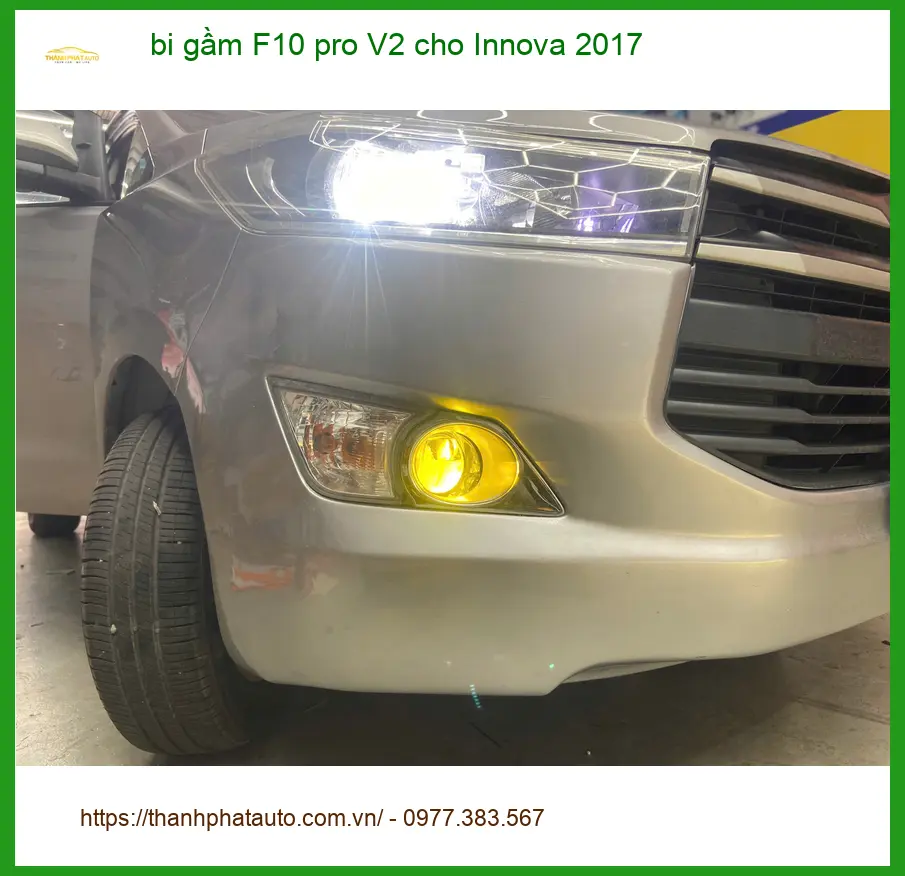 Chú Quang lắp bi gầm F10 Pro V2 cho Innova 2017 tại Quận Tân Phú để cải thiện tầm nhìn ban đêm ảnh thực tế 3