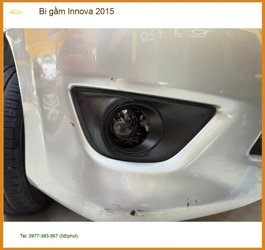 Chú Khang lắp bi gầm Toyota Innova 2015 tại Quận 12, đèn zin mờ ảnh thực tế 4