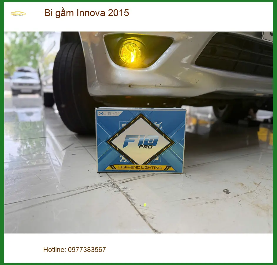 Chú Khang lắp bi gầm Toyota Innova 2015 tại Quận 12, đèn zin mờ ảnh thực tế 5