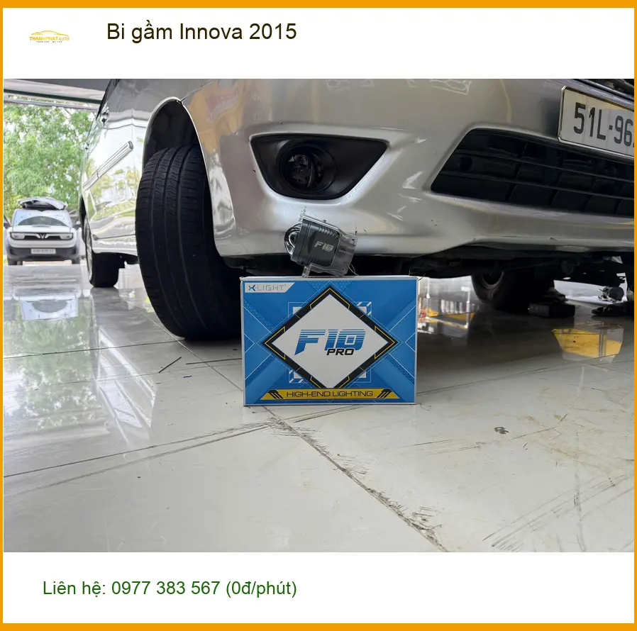 Anh Phong lắp bi gầm Innova 2015 tại Quận 2 để tăng tầm nhìn trời mưa ảnh thực tế 2