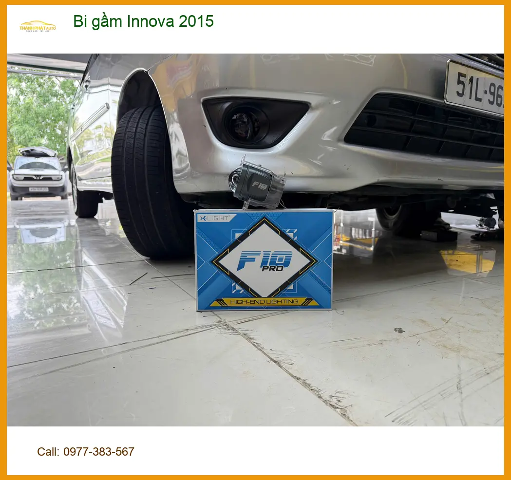 Anh Khôi lắp bi gầm Innova 2015 để cải thiện tầm nhìn khi đi đêm tại Củ Chi ảnh thực tế 2