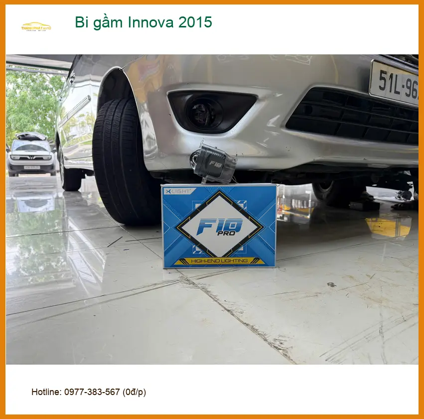 Anh Khôi độ Bi gầm Innova 2015 ở Quận 1 vì đèn zin mờ, cần tăng sáng