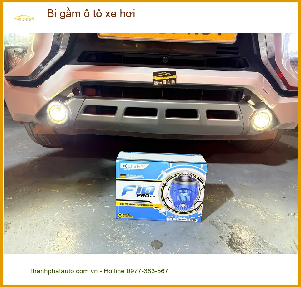 Anh Trường độ bi gầm ô tô Hyundai Santa Fe tại Củ Chi để cải thiện tầm nhìn ban đêm