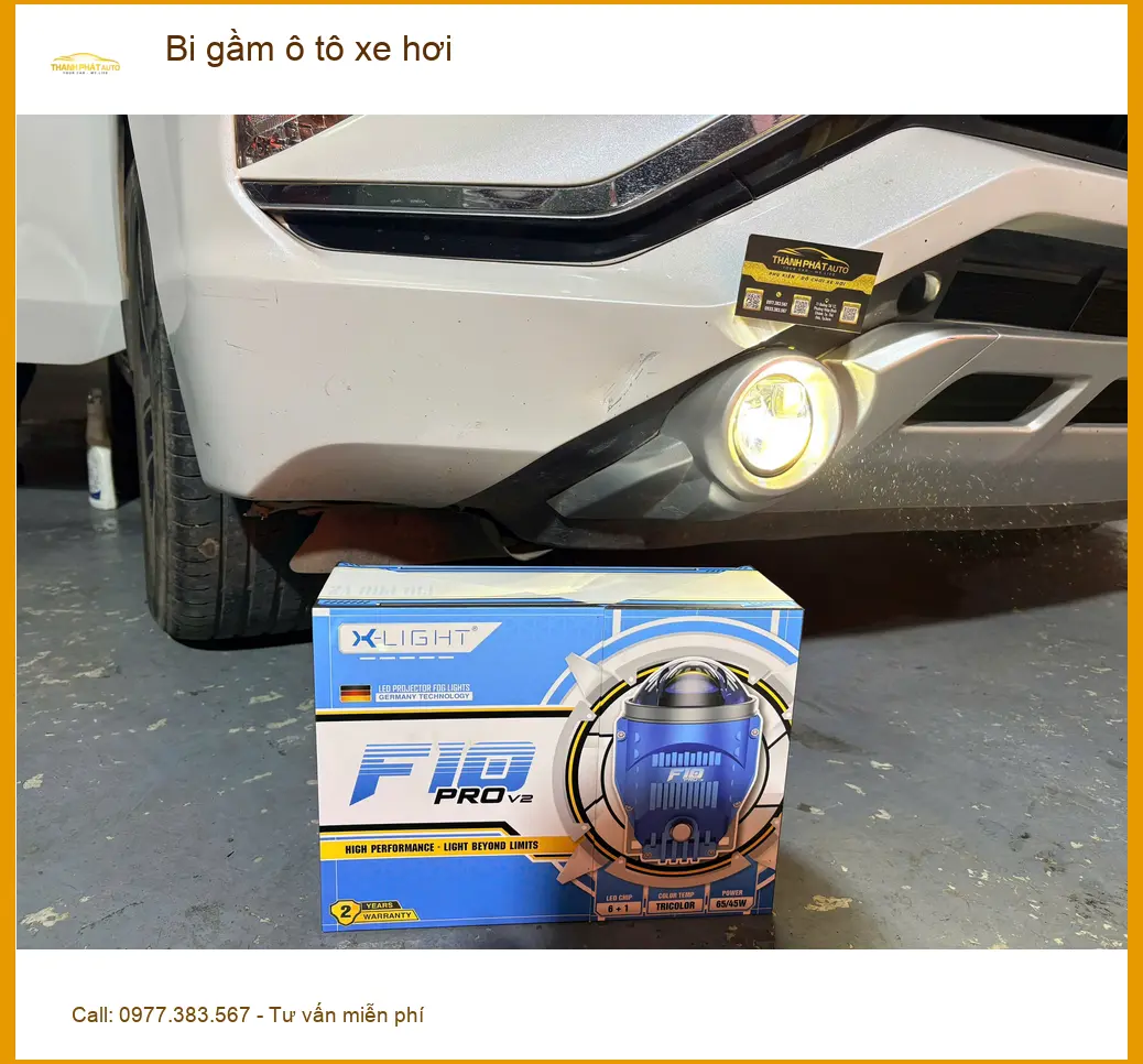 Anh Trường độ bi gầm ô tô Hyundai Santa Fe tại Củ Chi để cải thiện tầm nhìn ban đêm ảnh thực tế 2