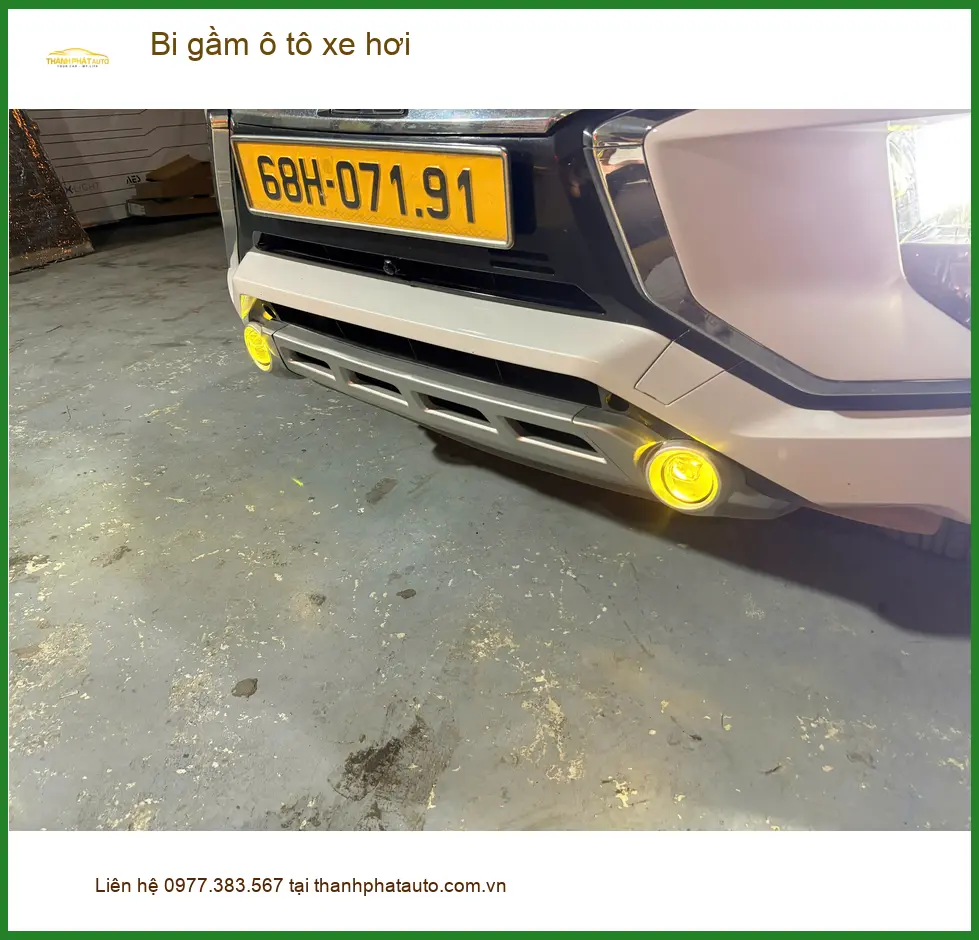 Anh Trường độ bi gầm ô tô Hyundai Santa Fe tại Củ Chi để cải thiện tầm nhìn ban đêm ảnh thực tế 5