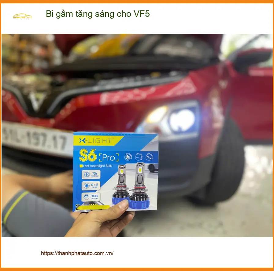 Anh Đạt độ bi gầm tăng sáng cho VF5 tại Quận Thủ Đức vì đèn zin không đủ sáng khi đi đêm