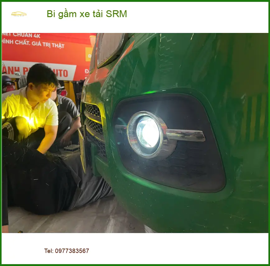 Anh Khải lắp bi gầm xe SRM tại Quận 12 vì thường đi đường đèo đêm