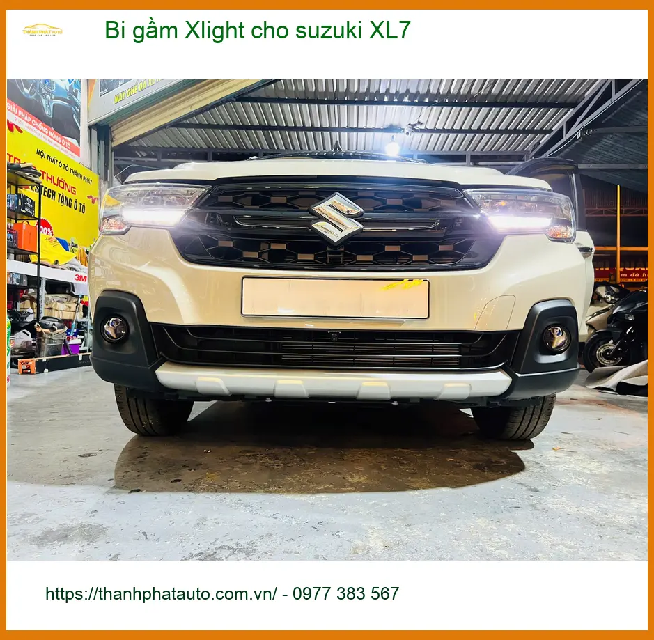Anh Hùng độ bi gầm Xlight cho Suzuki XL7 tại Quận Bình Tân vì đèn zin yếu ảnh thực tế 3