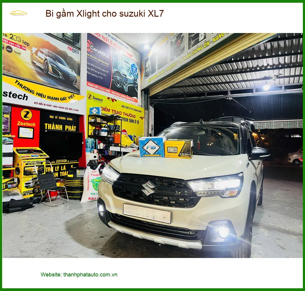Anh Hùng độ bi gầm Xlight cho Suzuki XL7 tại Quận Bình Tân vì đèn zin yếu ảnh thực tế 4