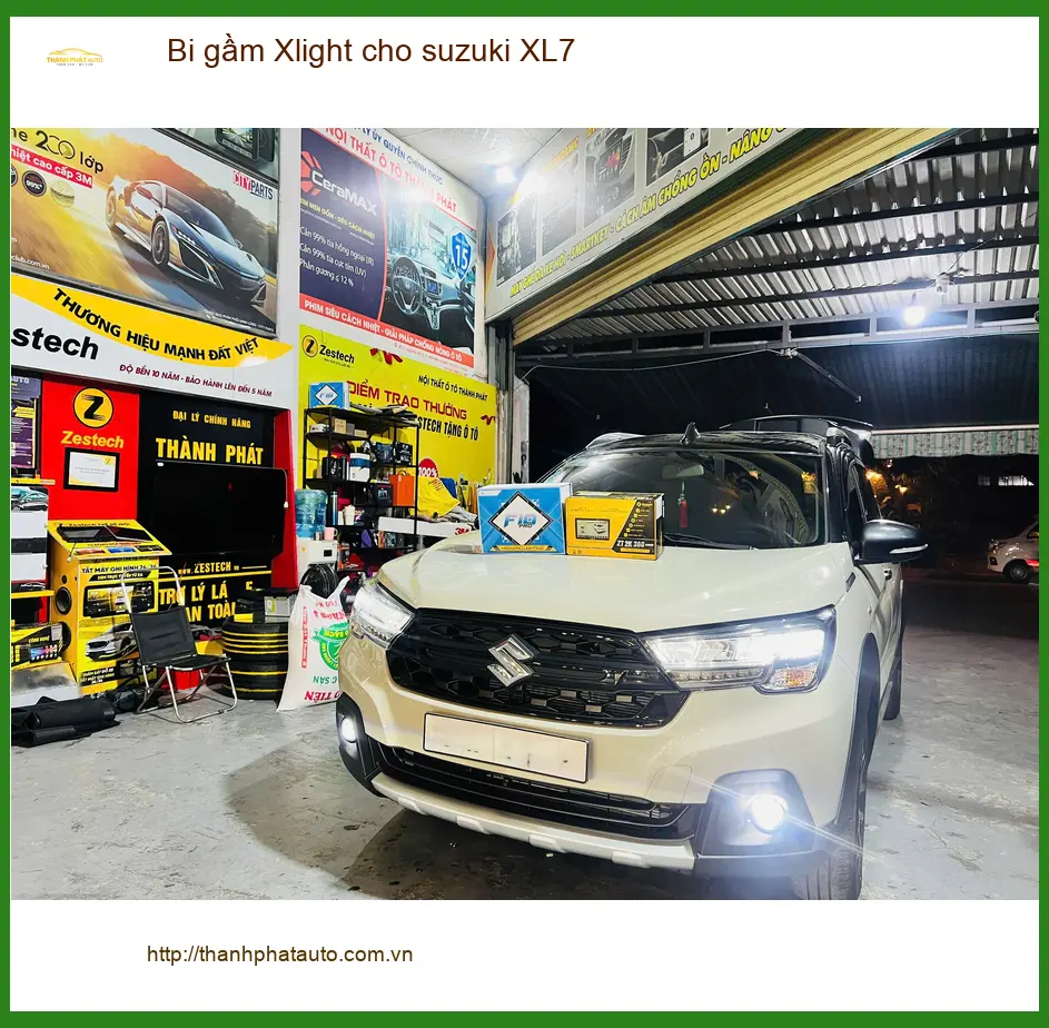 Anh Tấn lắp bi gầm Xlight cho Suzuki XL7 tại Quận Tân Bình để cải thiện ánh sáng đêm ảnh thực tế 2