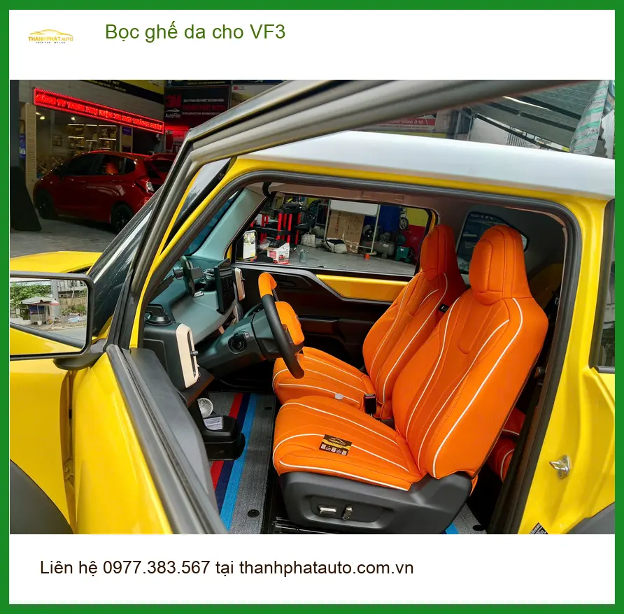 Chị Phương bọc ghế da VinFast VF3 tại Quận Bình Thạnh để nâng tầm nội thất ảnh thực tế 2