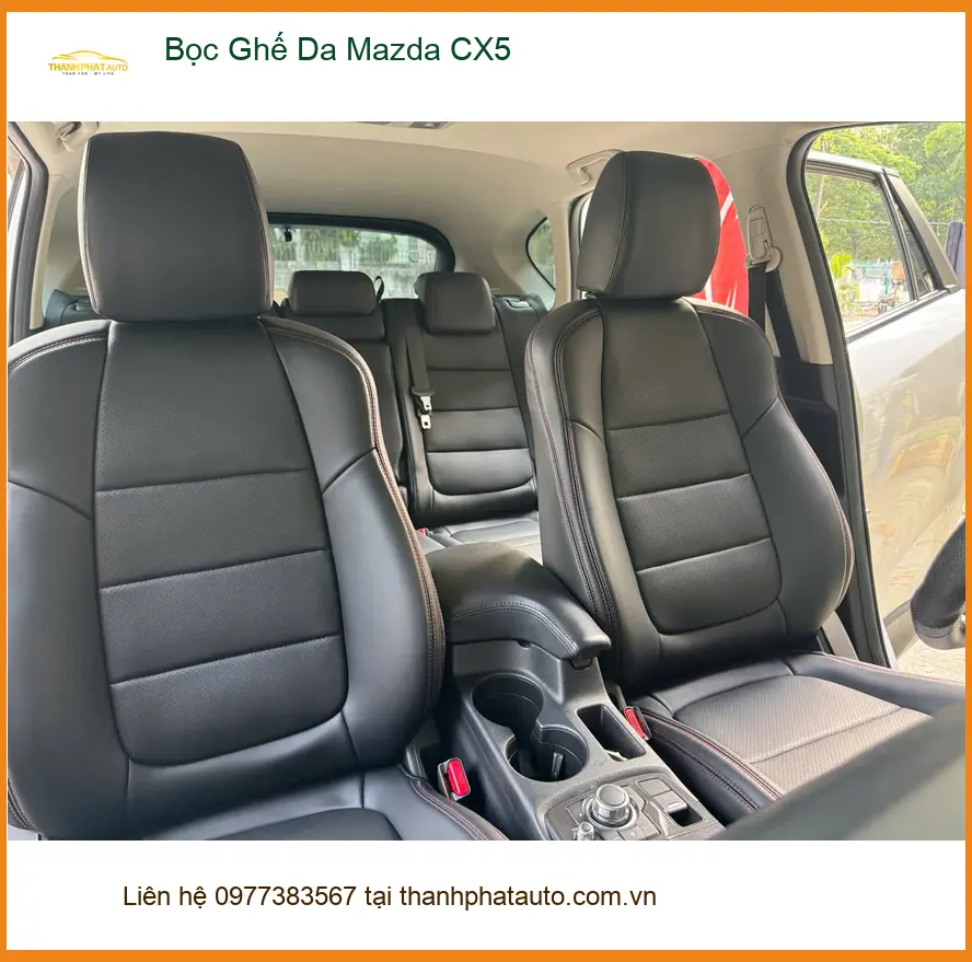 Anh Quang bọc ghế da Mazda CX5 tại Quận Tân Phú để nội thất sang trọng và dễ vệ sinh hơn