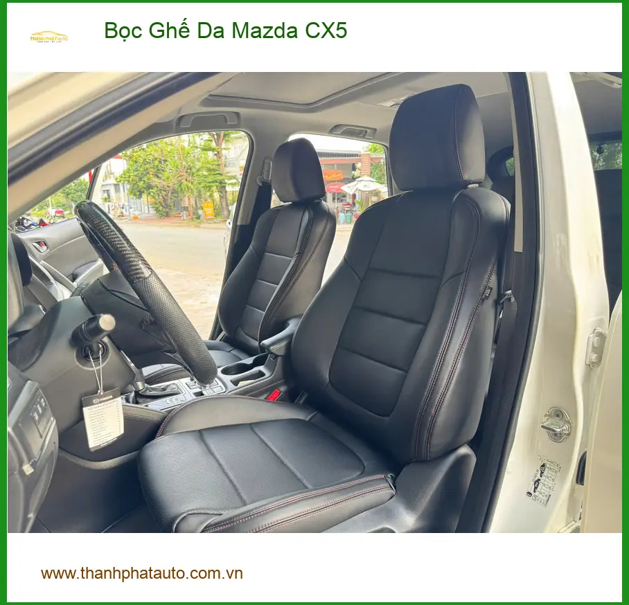 Anh Thanh ở Quận 4 bọc ghế da Mazda CX5 để nội thất sang trọng hơn ảnh thực tế 2
