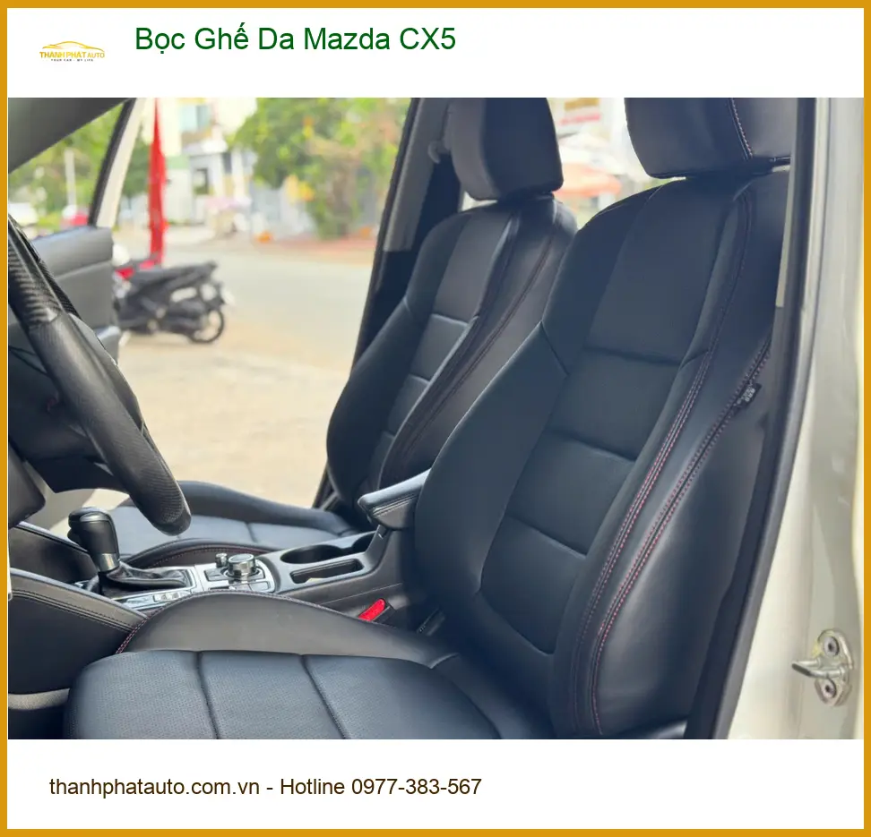 Anh Quang bọc ghế da Mazda CX5 tại Quận Tân Phú để nội thất sang trọng và dễ vệ sinh hơn ảnh thực tế 3