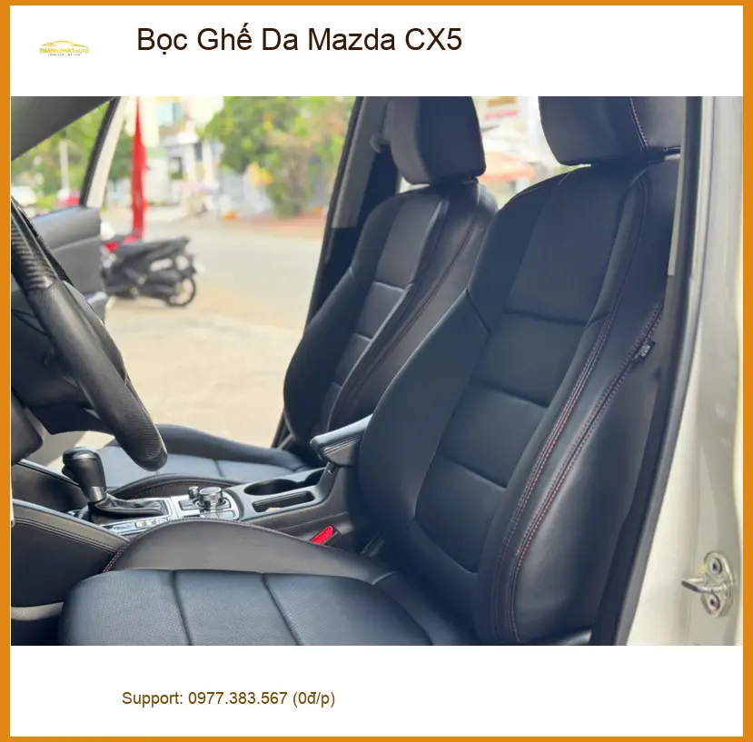 Anh Thanh ở Quận 4 bọc ghế da Mazda CX5 để nội thất sang trọng hơn ảnh thực tế 4