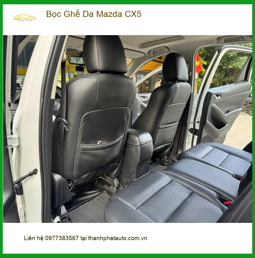 Anh Quang bọc ghế da Mazda CX5 tại Quận Tân Phú để nội thất sang trọng và dễ vệ sinh hơn ảnh thực tế 4