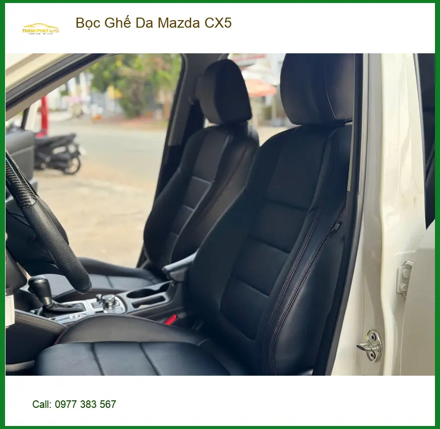 Anh Quang bọc ghế da Mazda CX5 tại Quận Tân Phú để nội thất sang trọng và dễ vệ sinh hơn ảnh thực tế 5