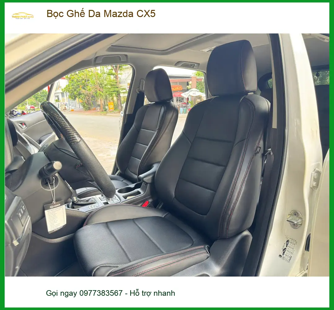 Chú Hưng bọc ghế da Mazda CX5 Quận Nhà Bè, giúp xe luôn sạch đẹp như mới