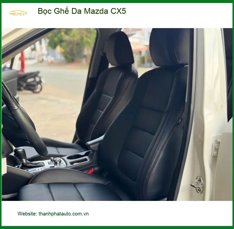 Chú Hưng bọc ghế da Mazda CX5 Quận Nhà Bè, giúp xe luôn sạch đẹp như mới ảnh thực tế 5