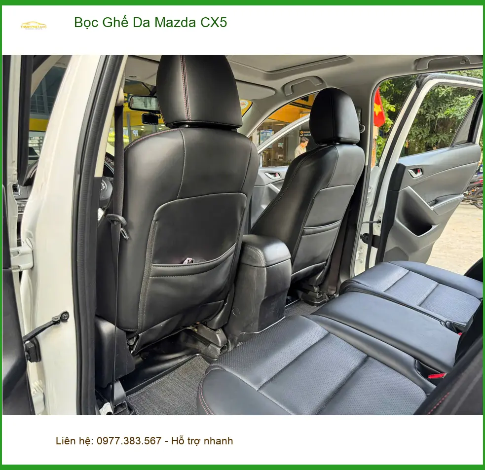 Anh Dũng bọc ghế da Mazda CX5 tại Quận 5 để nội thất sang trọng và dễ vệ sinh hơn