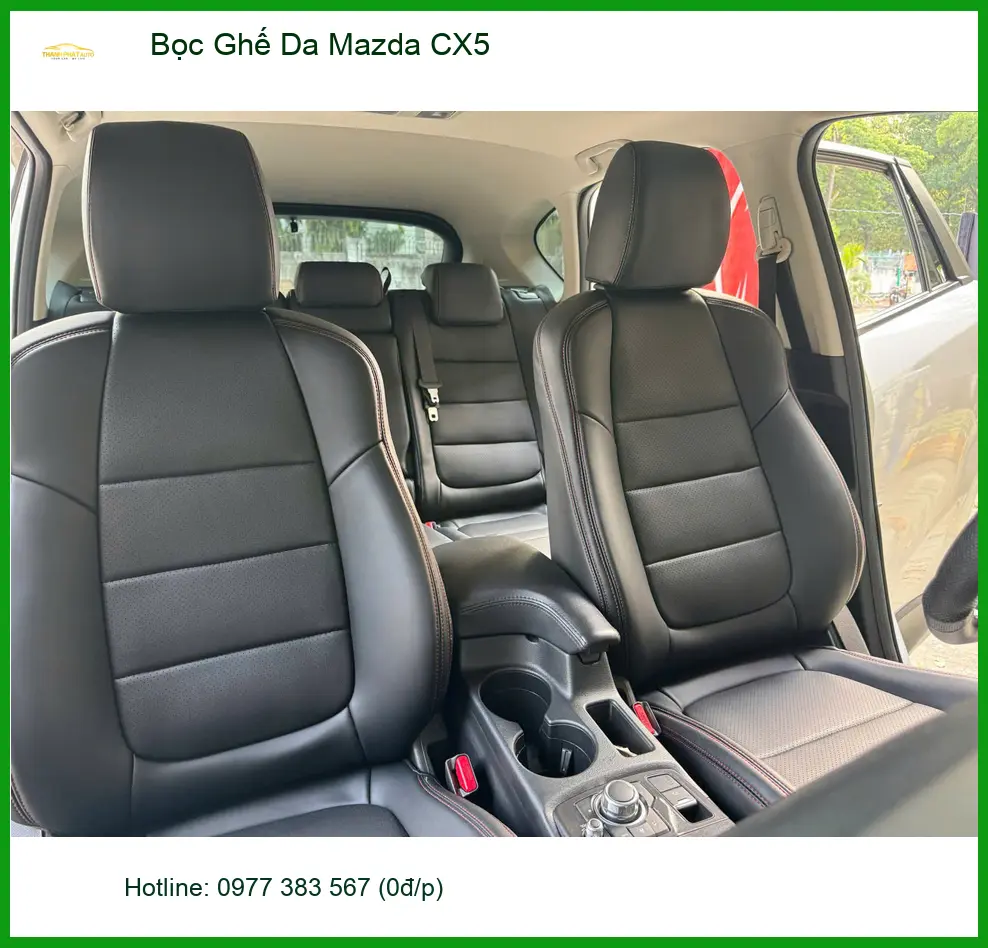 Anh Dũng bọc ghế da Mazda CX5 tại Quận 5 để nội thất sang trọng và dễ vệ sinh hơn ảnh thực tế 3