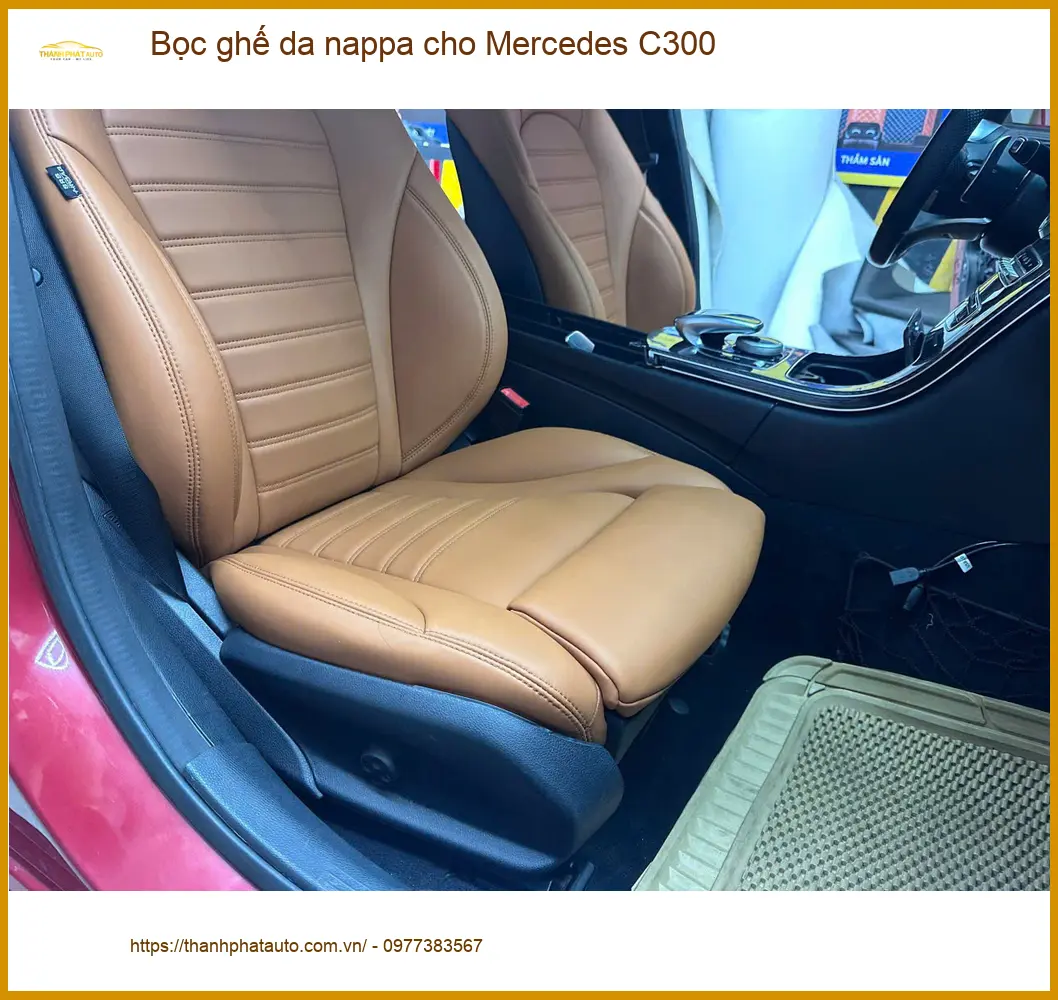 Anh Minh bọc ghế da Nappa cho Mercedes C300 ở Quận 6 vì ghế cũ đã xuống cấp ảnh thực tế 2