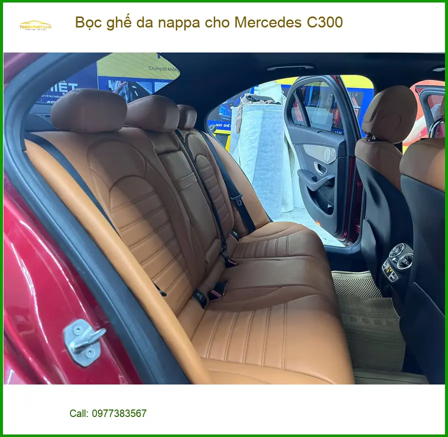 Anh Minh bọc ghế da Nappa cho Mercedes C300 ở Quận 6 vì ghế cũ đã xuống cấp ảnh thực tế 4