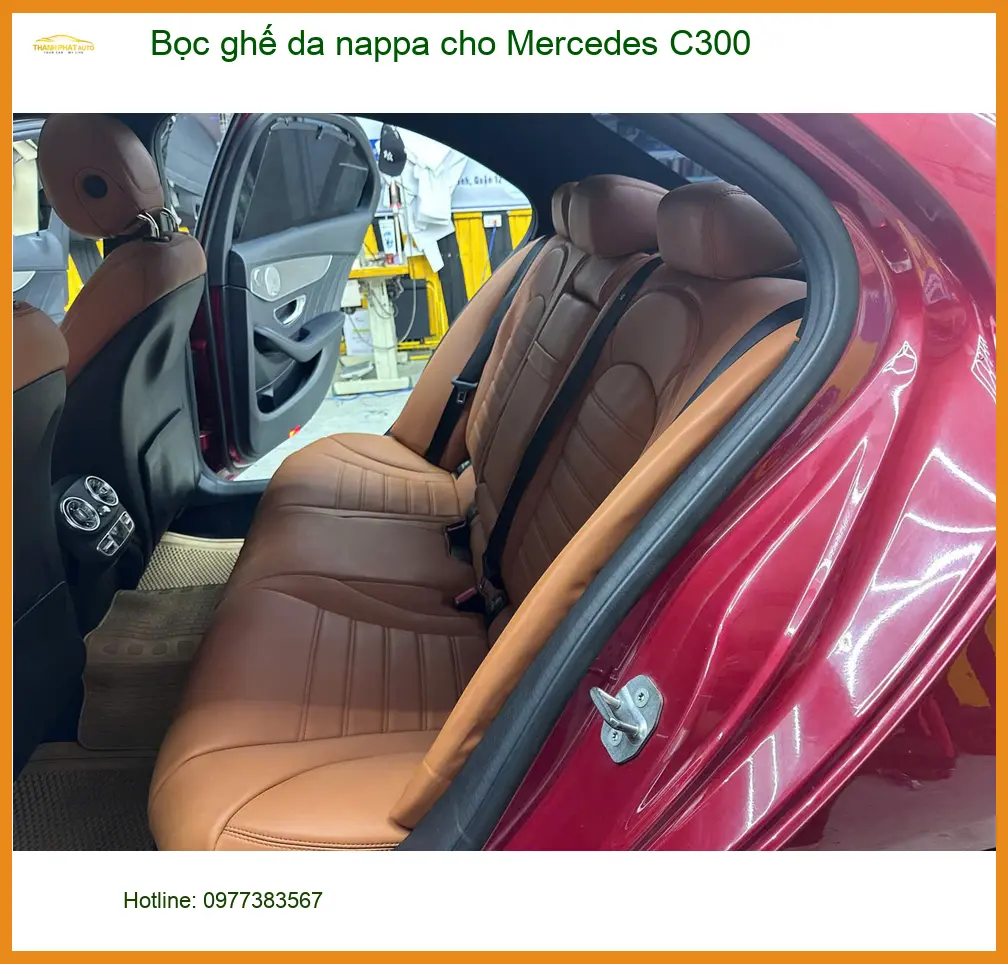 Anh Kiên bọc ghế da Nappa Mercedes C300 tại Bình Chánh vì ghế cũ xuống cấp. ảnh thực tế 2