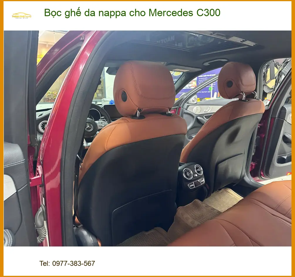 Chị Thùy Trang bọc ghế da Nappa cho Mercedes C300 tại Quận Thủ Đức để nâng tầm nội thất ảnh thực tế 2