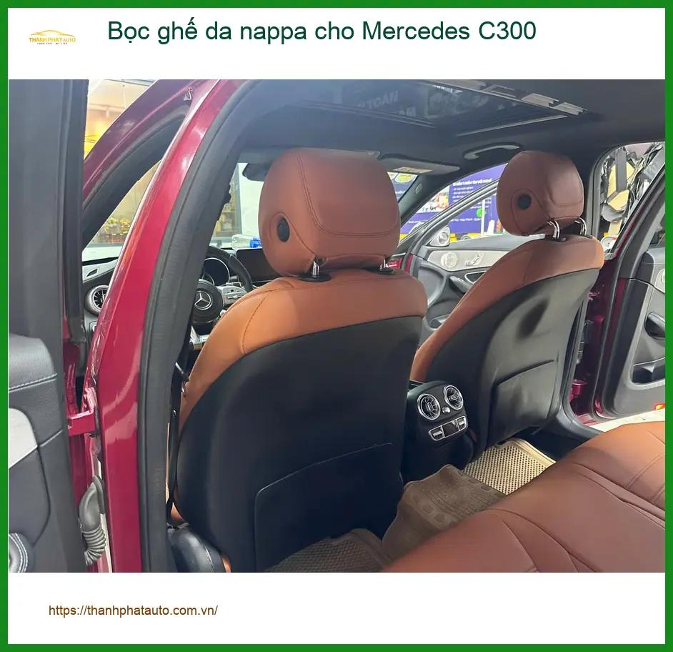 Anh Hưng bọc ghế da Nappa cho Mercedes C300 tại Hóc Môn để nâng tầm đẳng cấp nội thất ảnh thực tế 2
