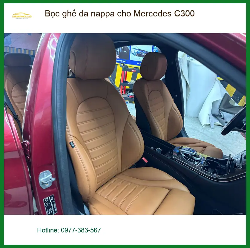Anh Hưng bọc ghế da Nappa cho Mercedes C300 tại Hóc Môn để nâng tầm đẳng cấp nội thất ảnh thực tế 3