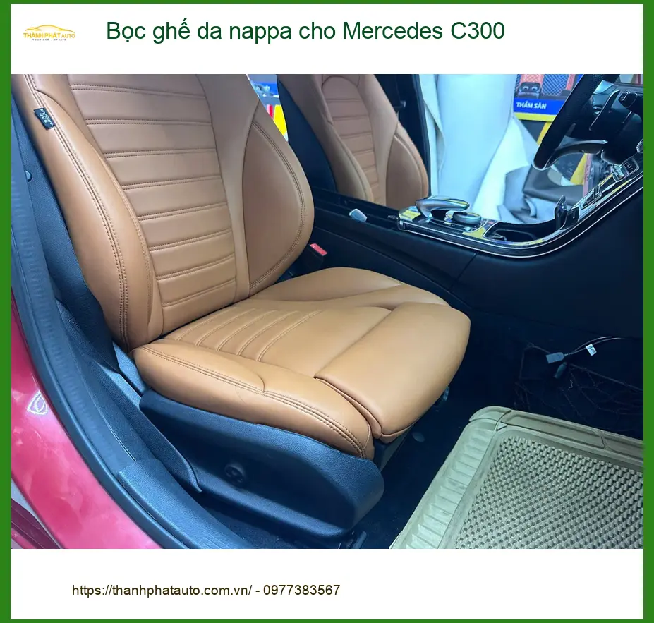 Chị Diễm bọc ghế da nappa cho Mercedes C300 tại Quận Huyện Nhà Bè