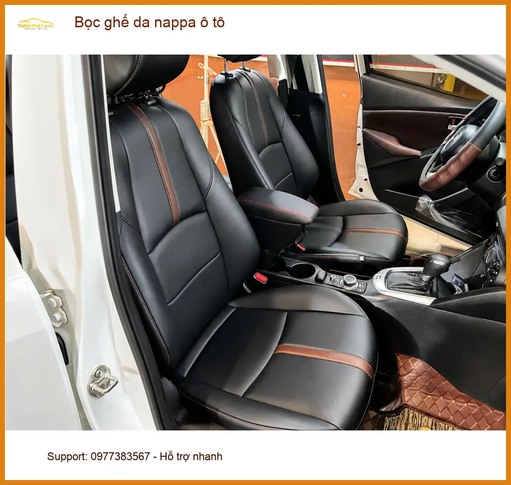 Bác Tuấn Kiệt bọc ghế da nappa ô tô cho VinFast Lux SA2.0 ở Bình Chánh.